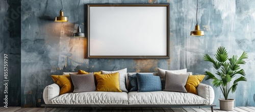 Cosy sofa with pillows and ...