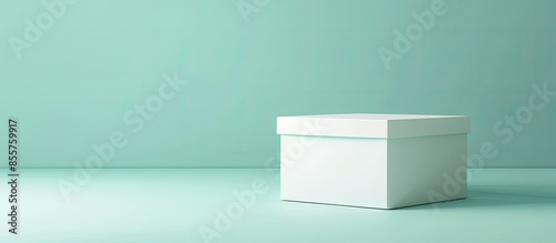 White cube box with top cov...