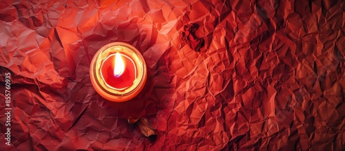 Burning soy candle and wax ...