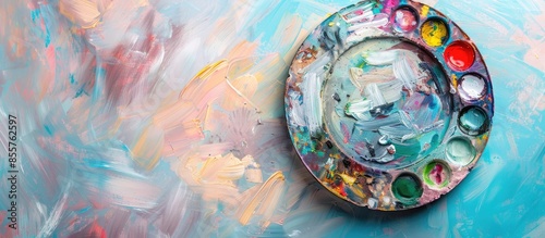 Artist palette isolated on ...
