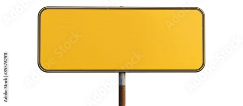 Blank yellow road sign or E...