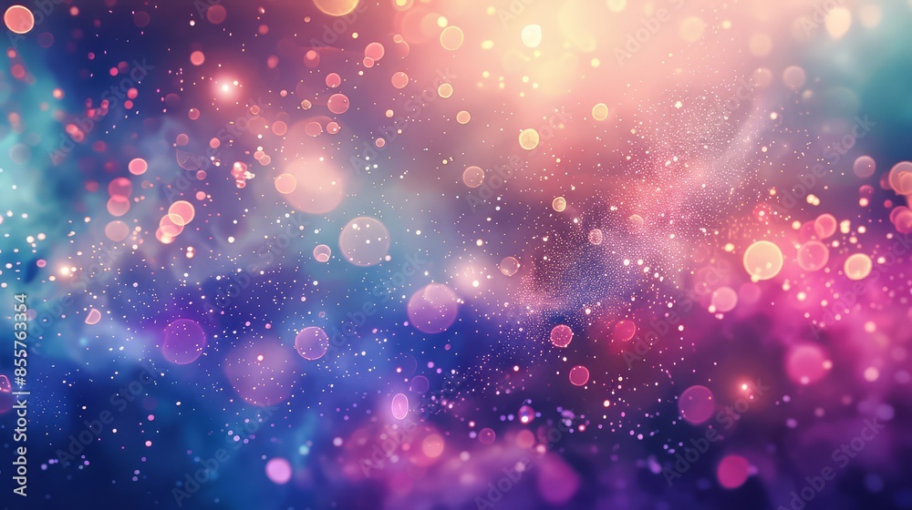 Blue background with sparkling abstract stars and glow Blue background with sparkling abstract stars and glow