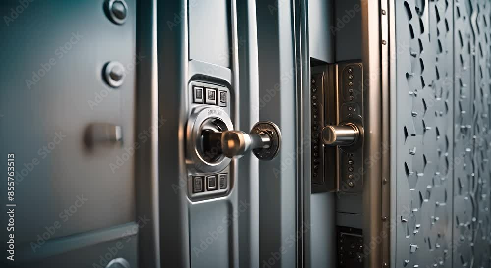 Bank cabinet door with secret combination lock Bank cabinet door with secret combination lock