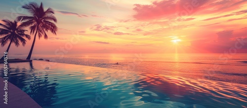 Luxury sunset over infinity...
