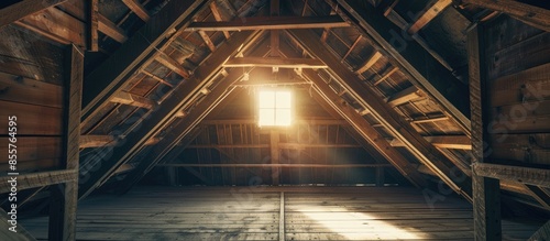 roof beams in attic / loft ...