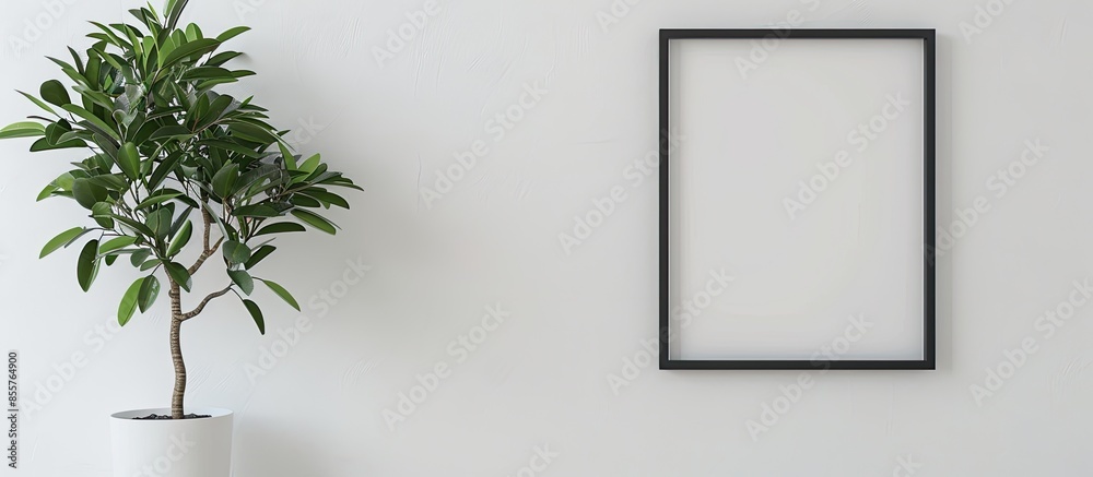 a picture frame on a white. with copy space image. Place for adding text or design a picture frame on a white. with copy space image. Place for adding text or design
