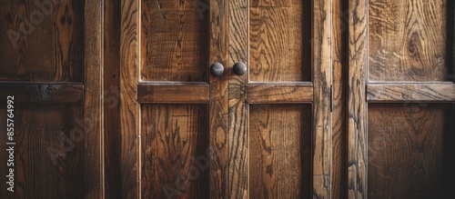 close-up of doors of wooden...