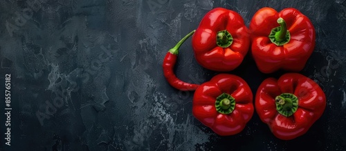 Red peppers in the concept ...