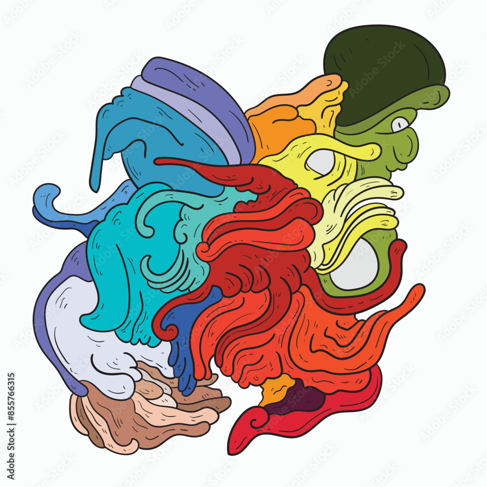 Obraz premium psychedelic doodles for your designs
