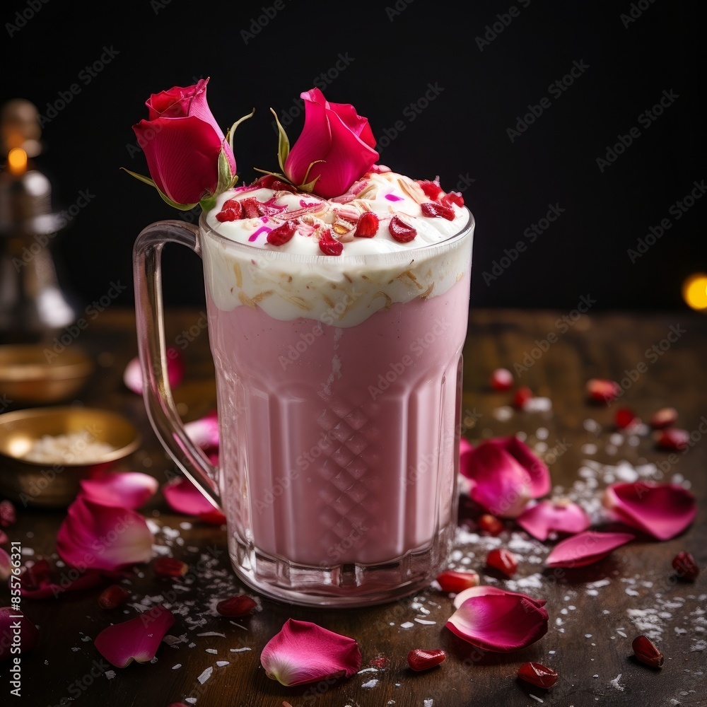 Rosy Indulgence Gulab Shake Rose Milk with Rose Petals Rosy Indulgence Gulab Shake Rose Milk with Rose Petals