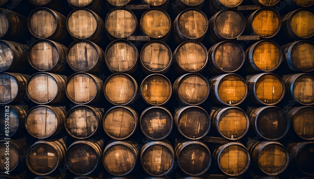 Cellar with whiskey barrels Cellar with whiskey barrels