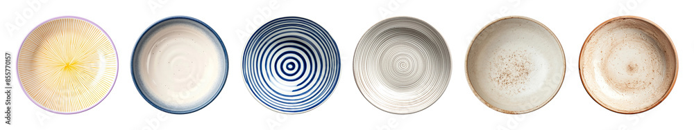 Ceramic plate png cut out element set Ceramic plate png cut out element set