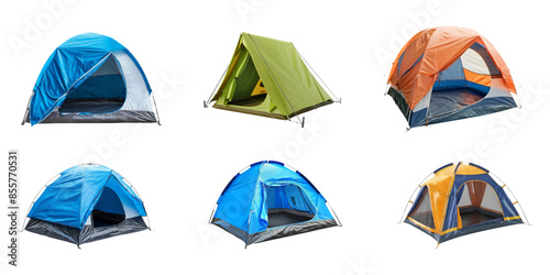 Isolated tent on white background