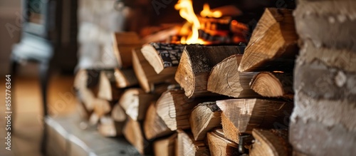 firewood burning in a stove...