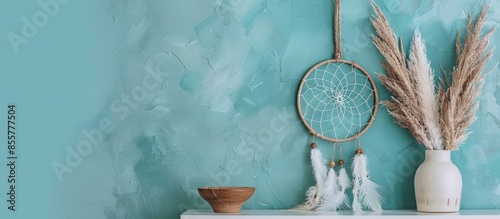 Beige brown dream catcher a...