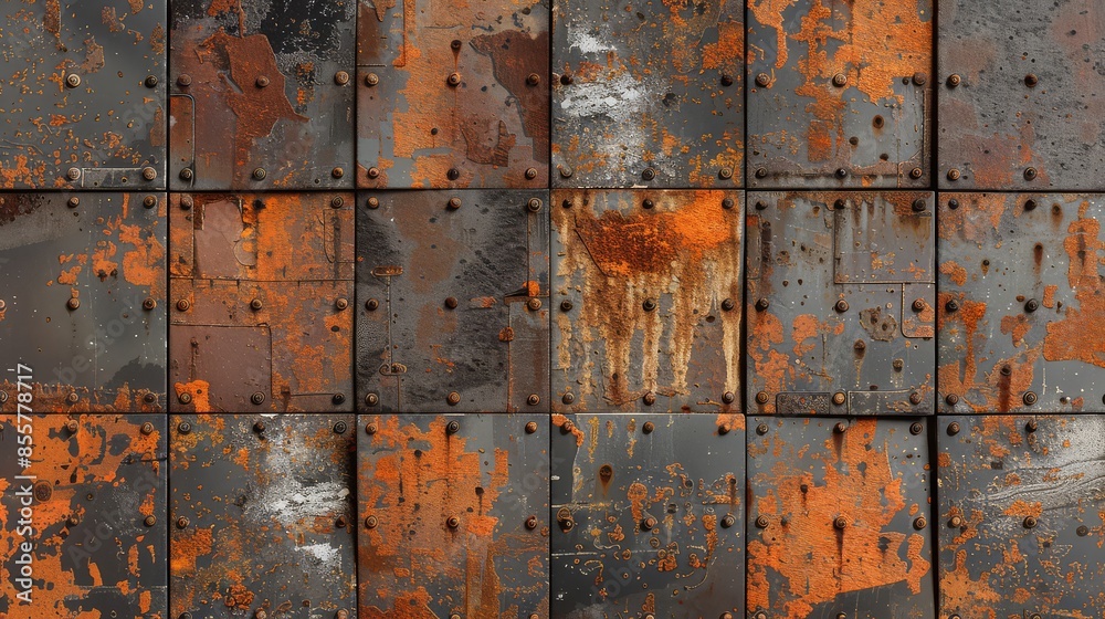 Signs of rust and deterioration are clear on weathered metal, revealing its age and wear Signs of rust and deterioration are clear on weathered metal, revealing its age and wear