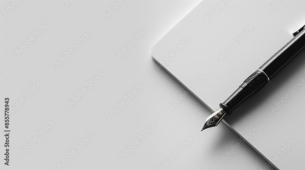 Pen and notebook on white background Pen and notebook on white background