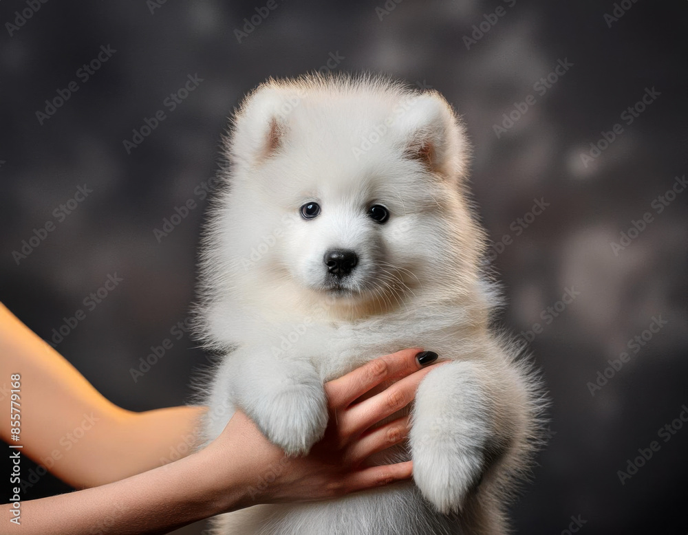 white pomeranian puppy