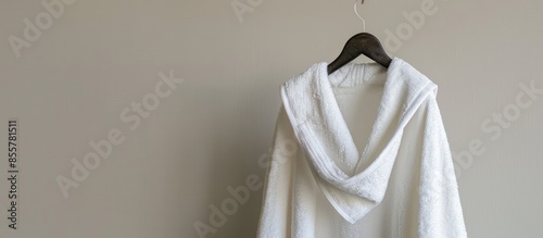 Clean white towel on a hang...