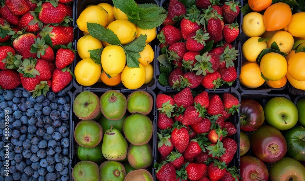 fresh fruits and vegetables on the black background fresh fruits and vegetables on the black background