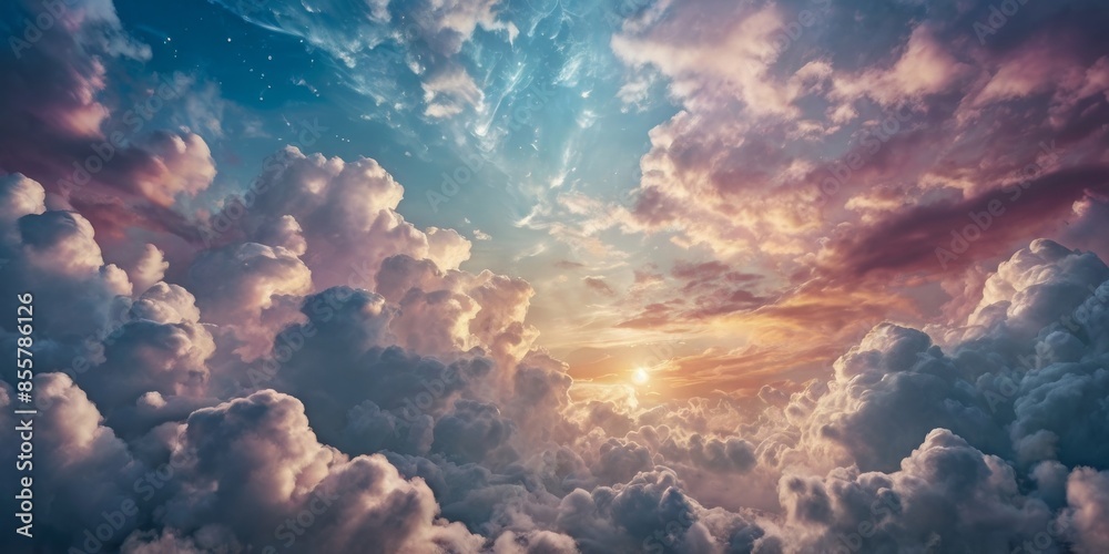 Beautiful background view of clouds in sunlight Beautiful background view of clouds in sunlight