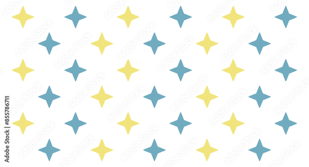 Cute stars and dots seamless pattern template for designs flat vector illustration on background.
Cute stars and dots seamless pattern template for designs flat vector illustration on background.