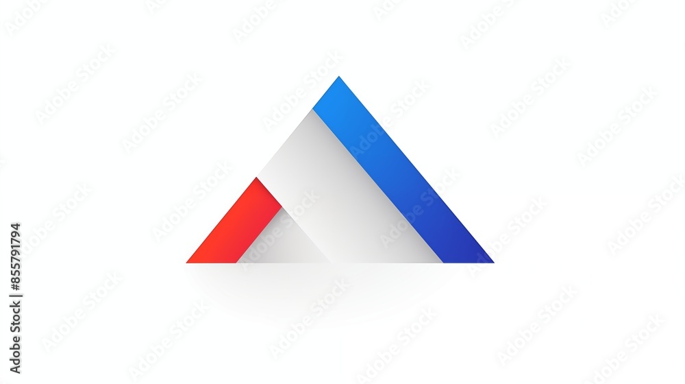 Clean and Modern Abstract Triangular Design with Red, Blue, and Gray Accents Clean and Modern Abstract Triangular Design with Red, Blue, and Gray Accents