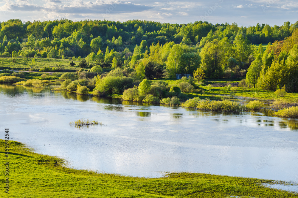 Sorot river on a sunny summer day, rural landscape Sorot river on a sunny summer day, rural landscape