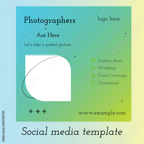photography social media template