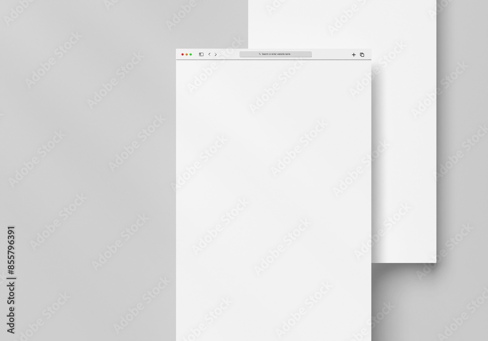 White blank website browser mockup for web layouts White blank website browser mockup for web layouts