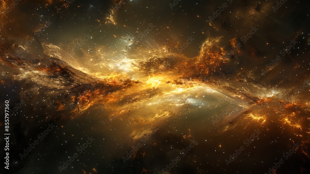 Fototapeta premium An area of glowing space nebula that is forming new stars.