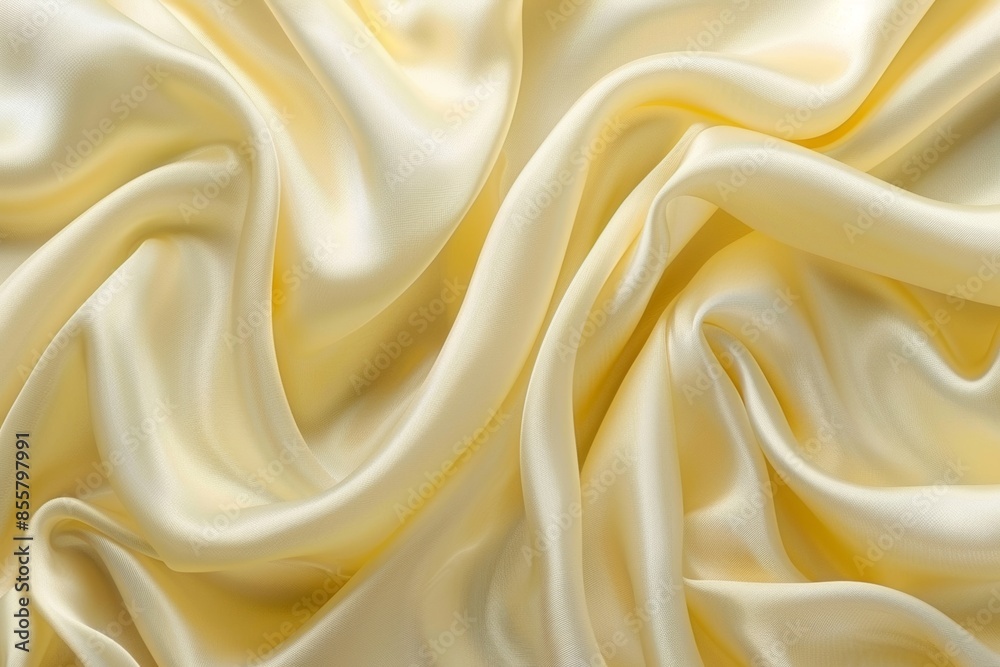 Luxurious golden satin fabric texture with elegant folds Luxurious golden satin fabric texture with elegant folds