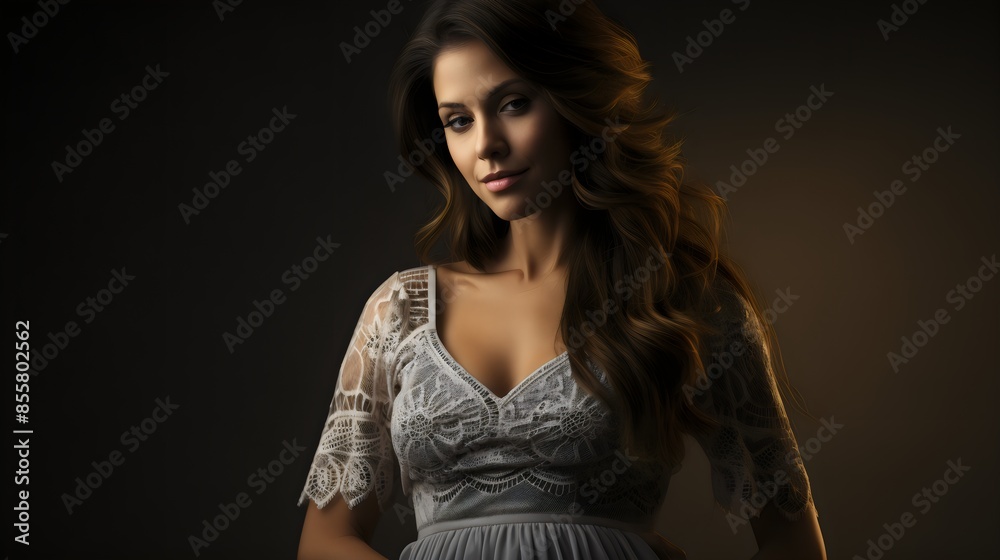 young Pregnant Woman Touches her Belly, black and white photograph young Pregnant Woman Touches her Belly, black and white photograph