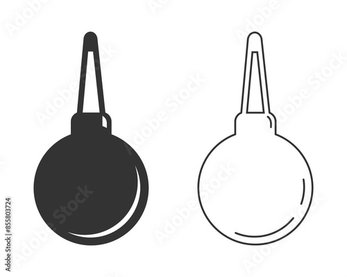 Enema line icon on white background. Simple element illustration from Health and medical concept. enema sign icon symbol design vect