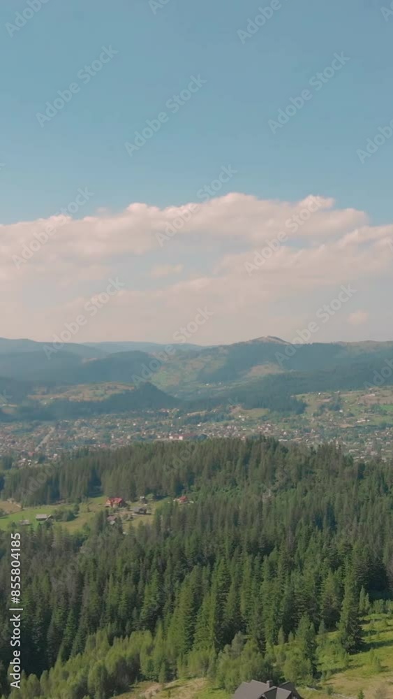 Fantastic view of mountain during summer