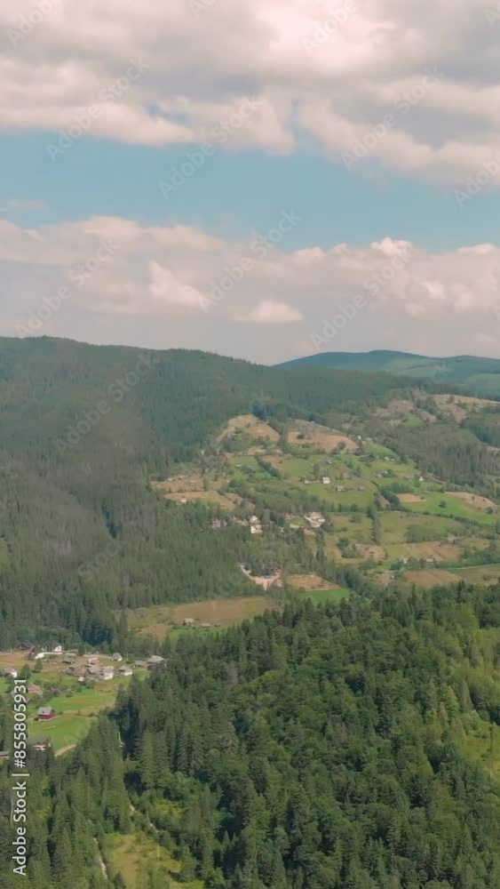 Fantastic view of mountain during summer