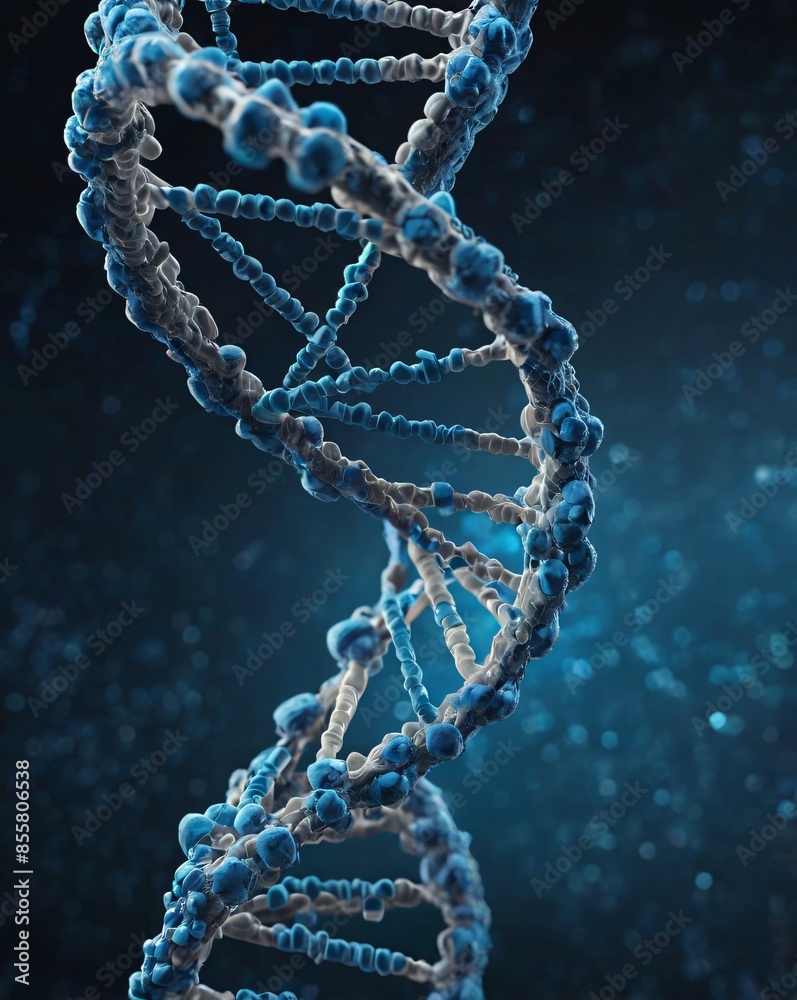 Blue helix human DNA structure Blue helix human DNA structure