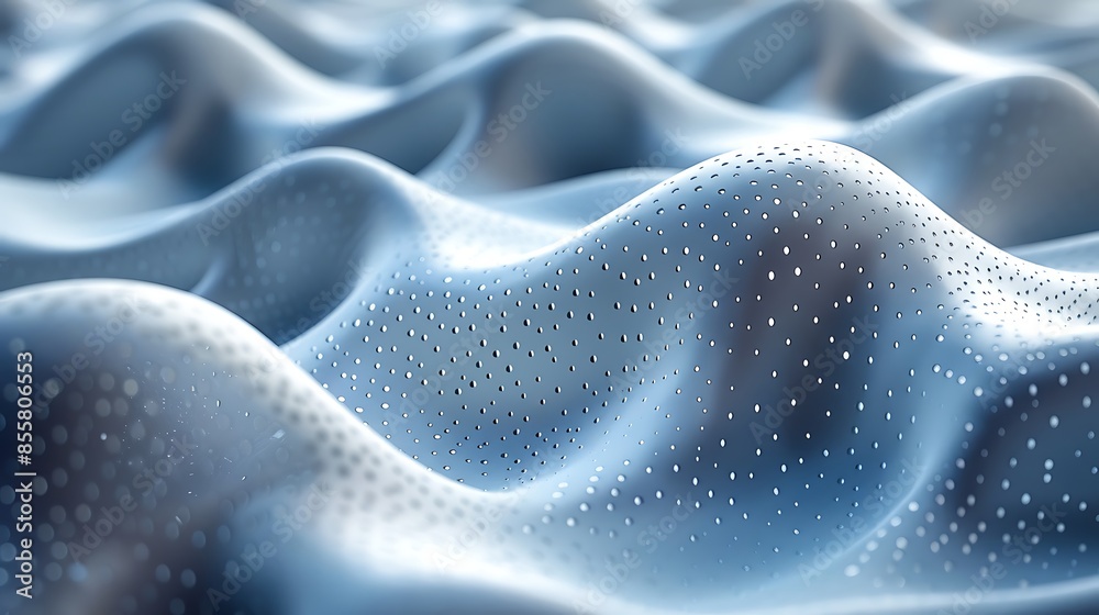 An artistic depiction of vibrating string wave patterns in a physics demonstration setup. The string forms fluid wave patterns, with the equipment clearly visible and a clean An artistic depiction of vibrating string wave patterns in a physics demonstration setup. The string forms fluid wave patterns, with the equipment clearly visible and a clean