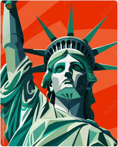 Illustration of Statue of Liberty