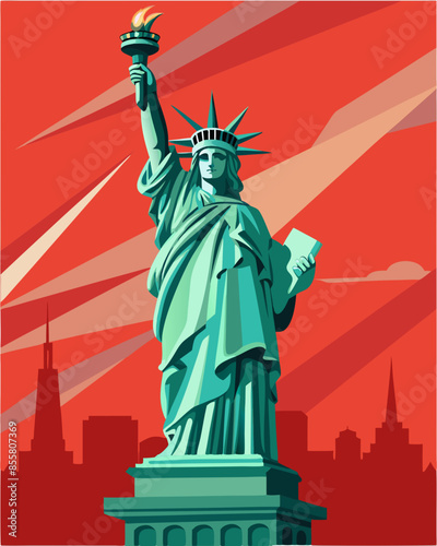 Illustration of Statue of Liberty