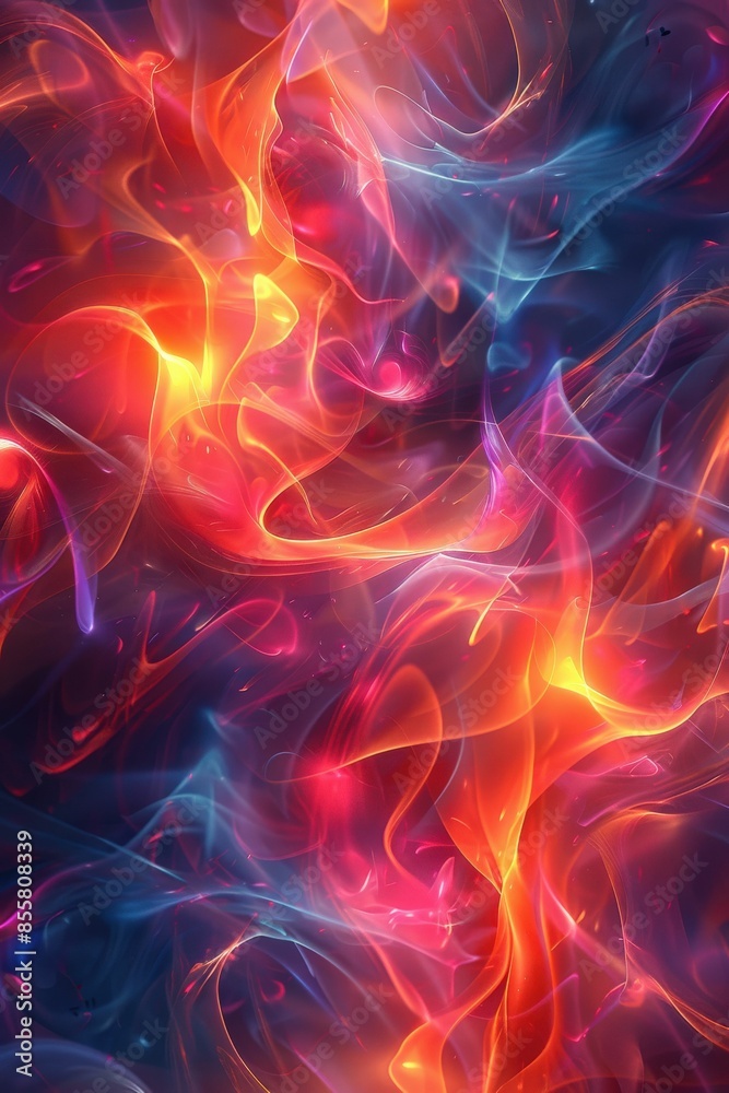 Abstract Colorful Light Swirls - Vibrant and Dynamic Digital Art Background with Fiery and Cool Tones Abstract Colorful Light Swirls - Vibrant and Dynamic Digital Art Background with Fiery and Cool Tones