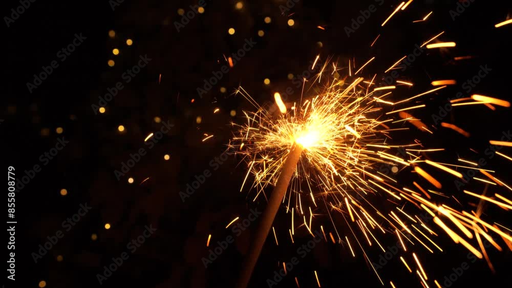 custom made wallpaper toronto digitalChristmas sparklers candle burns in Christmas tree background. Celebration, Success, New Years Concept.