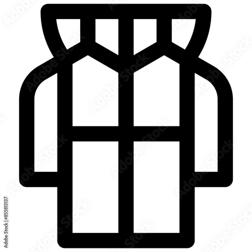 Raincoat. Editable stroke vector icon.