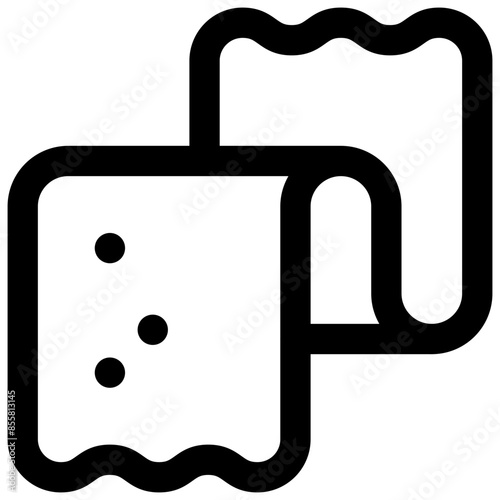 Towel. Editable stroke vector icon.
