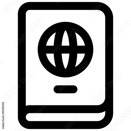 Passport. Editable stroke vector icon.