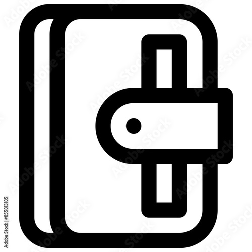 Wallet. Editable stroke vector icon.