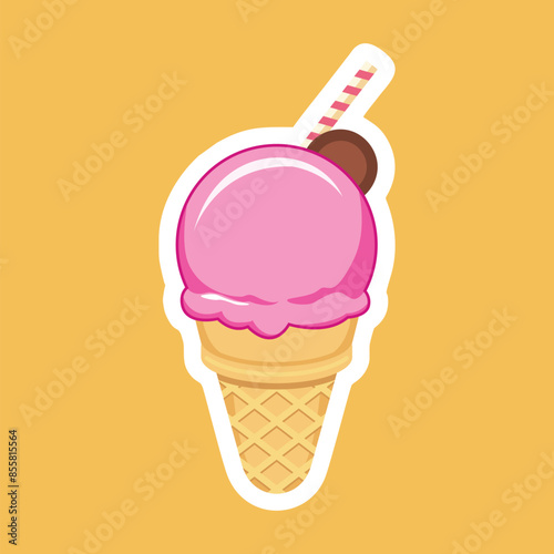 bright color ice cream vector