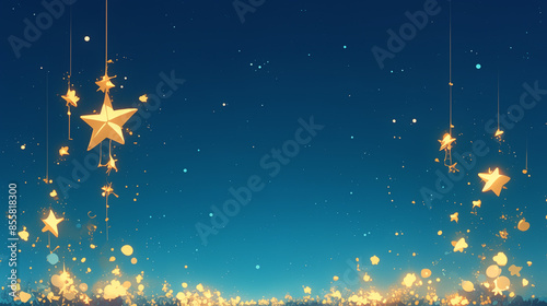 cute stars in sky backgroun...