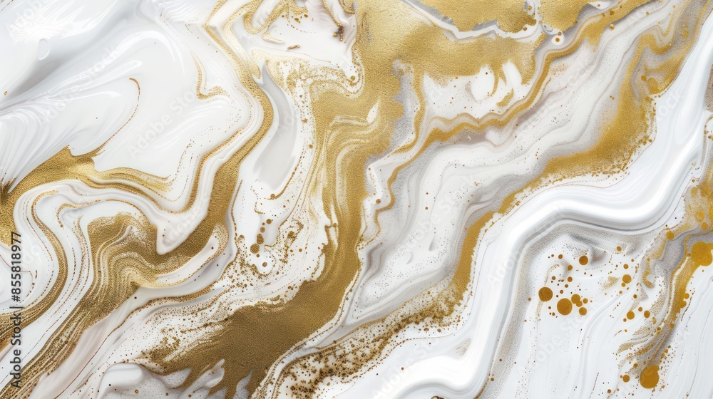 Abstract Golden White Marble Pattern Background Abstract Golden White Marble Pattern Background