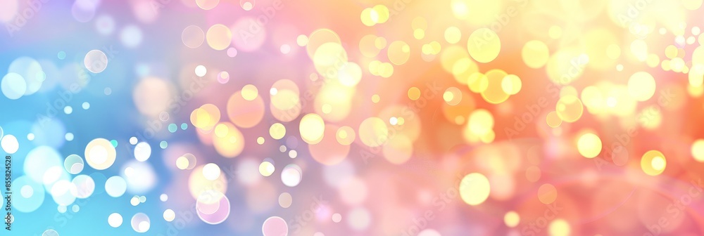 Obraz premium Abstract Blurred Lights Background with Pastel Colors
